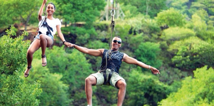 Ziplines at Casela