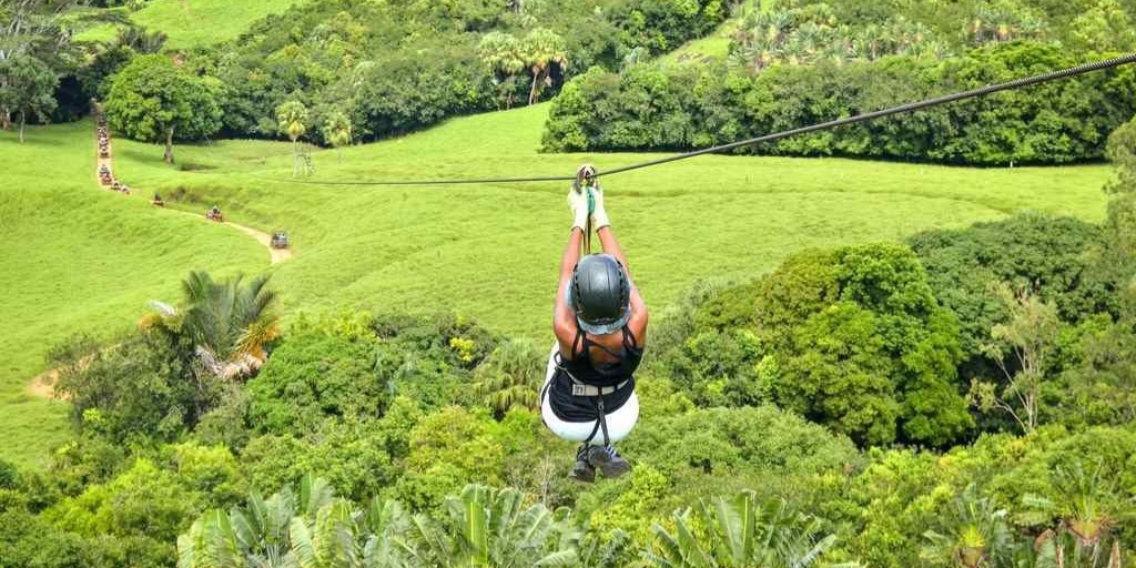 Giant Zip Lines at Domaine de L'etoile